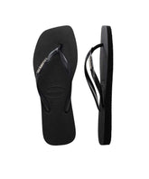 Havaianas Women's Slim Square Metalic Logo Thongs – Black